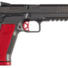Dan Wesson 92013 DWX 9mm Luger 10+1 4.95" Black Match Grade Barrel, Black DLC Optics Ready Serrated Steel Slide, Black Aluminum Frame w/Beavertail & Picatinny Rail, Red Textured Aluminum Grip 2 167330