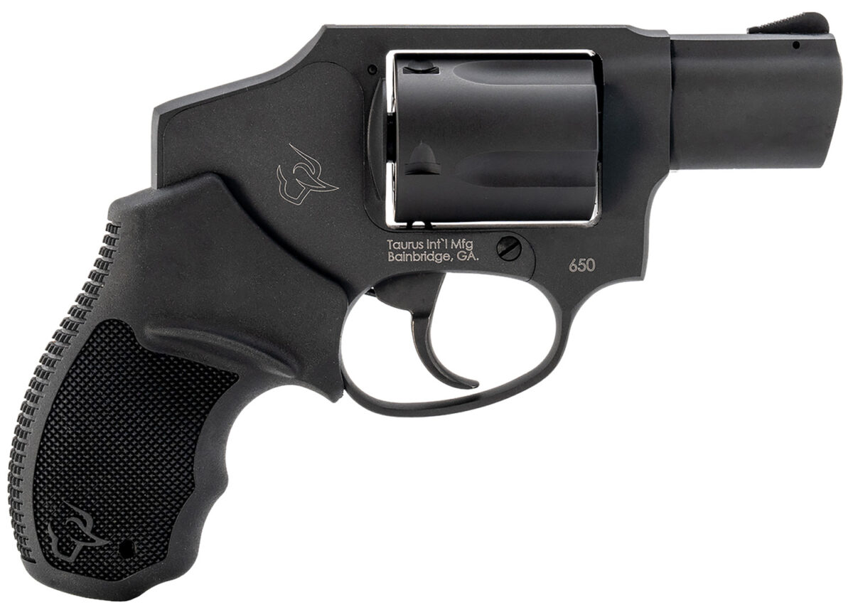 Taurus 2-650121 650 Small 357 Mag/38 Special +P 5 Shot 2" Matte Black Alloy Steel Barrel, Cylinder & Frame, Black Rubber Grip, Transfer Bar Safety, Concealed Hammer 1 170145
