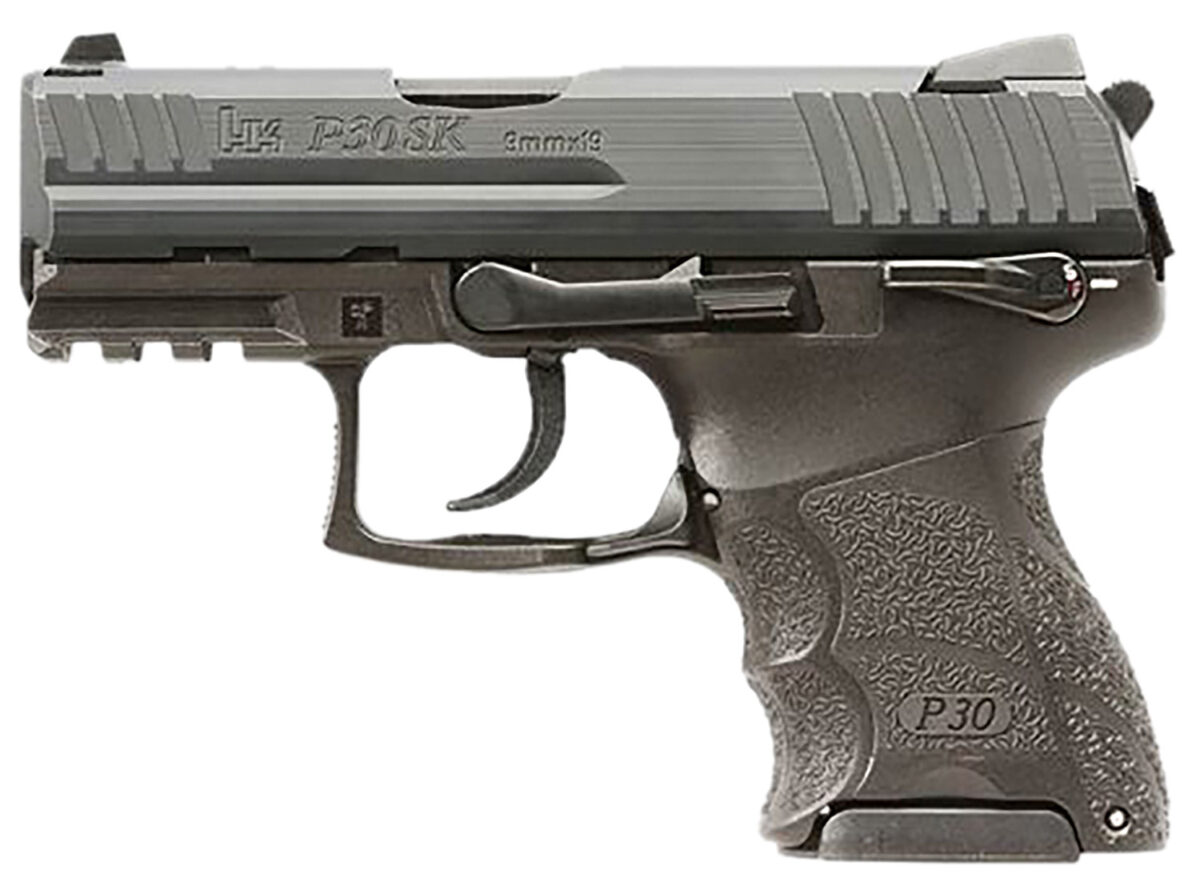 HK 81001110 P30SK V3 Sub-Compact Frame 9mm Luger 10+1 3.27" Stainless Steel Barrel, Black Cerakote Serrated Steel Slide, Black Polymer Frame w/Picatinny Rail, Ambidextrous 1 172700