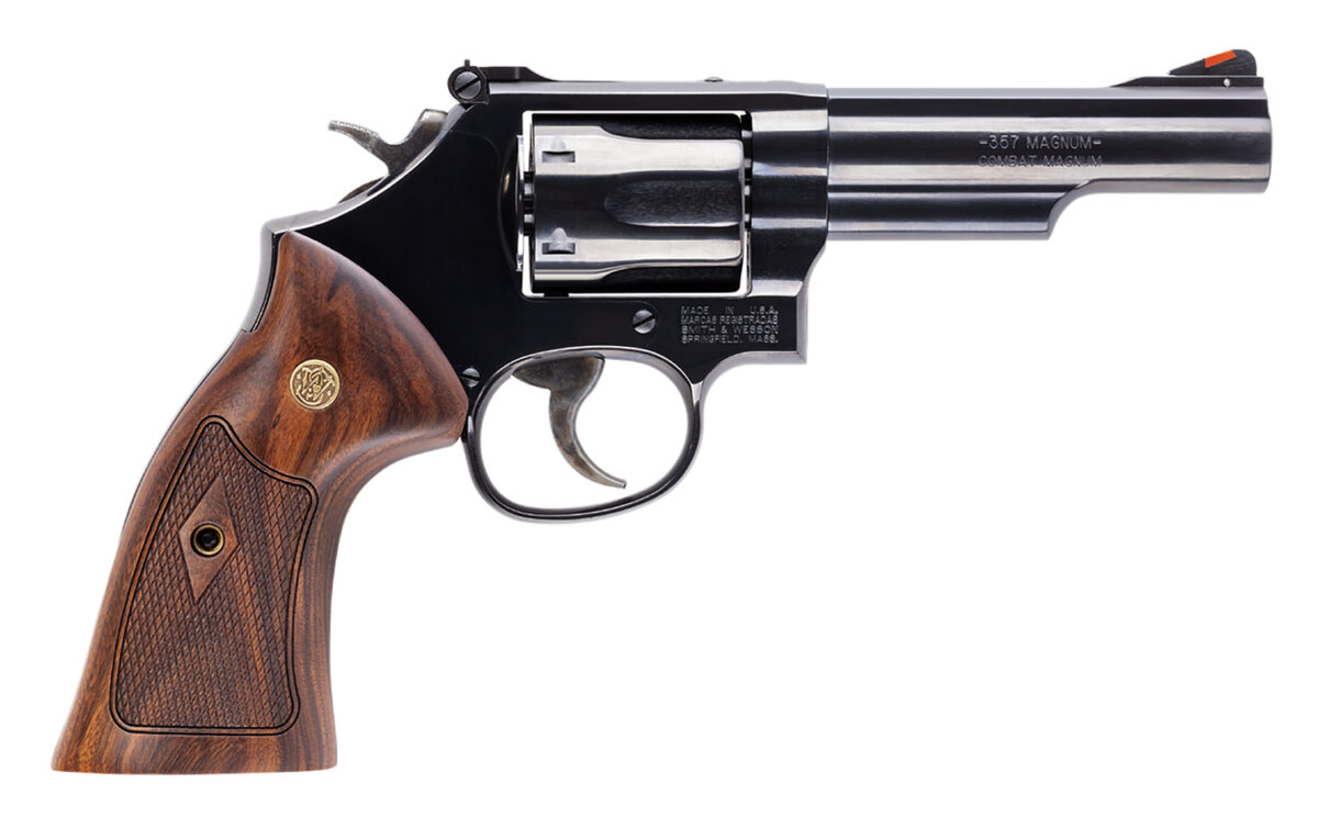 Smith & Wesson 14046 Model 19 K-Frame 357 Mag 6 Shot 4.25" Blued Carbon Steel Barrel, Cylinder & Frame, Checkered Wood Grip, No Safety 1 175913