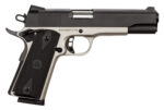 Rock Island 51447 Rock Standard FS 45 ACP Caliber with 5" Barrel, 8+1 Capacity, Nickel Finish Steel Beavertail Frame, Serrated Black Parkerized Steel Slide & Black Rubber Grip 2 35193