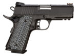 Rock Island 51470 Tac Ultra CS 45 ACP Caliber with 3.62" Barrel, 7+1 Capacity, Overall Black Parkerized Finish Steel, Picatinny Rail/Beavertail Frame, Serrated Slide & Black/Gray G10 Grip 2 35212