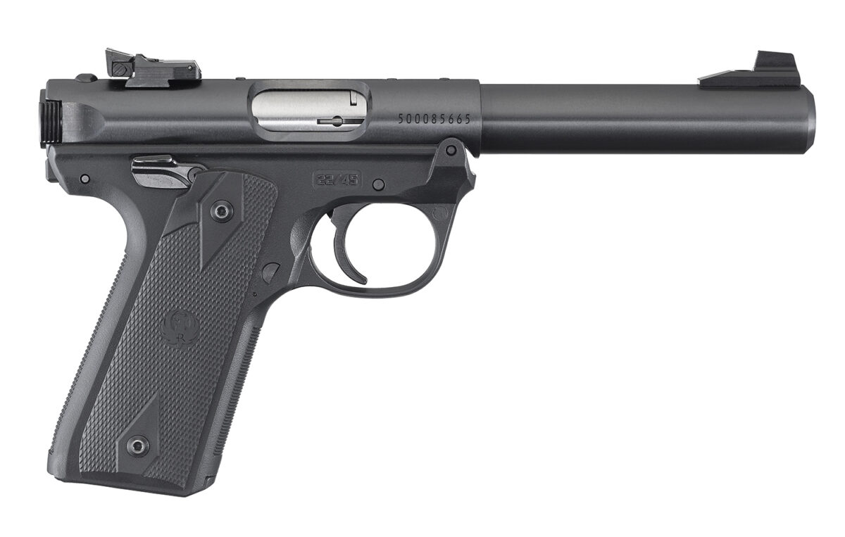 Ruger 40107 Mark IV 22/45 22 LR 10+1 5.50" Bull Barrel, Blued Steel Slide & Frame, Checkered 1911-Style Panel Grip 1 35395
