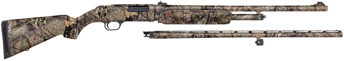 Mossberg 54183 500 Combo 20 Gauge 5+1 3" 26" Overall Mossy Oak Break-Up Country, Vent Rib/24" Slugster Barrels, Fixed Synthetic Stock, Fully Rifled Bore Choke 1 4498