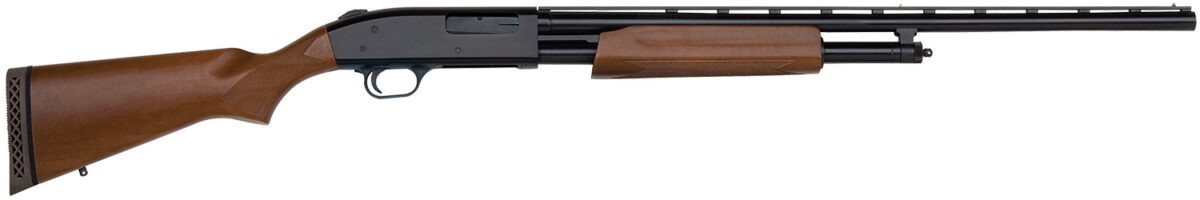 Mossberg 50136 500 All Purpose Full Size 20 Gauge Pump 3" 5+1 26" Blued Vent Rib Barrel, Blued Integral Scope Mount Steel Receiver, Fixed Hardwood Stock, Right Hand, Accu-Set Chokes 1 46366