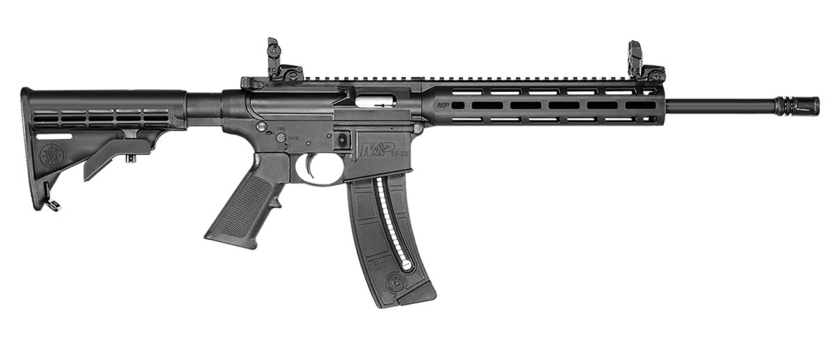 Smith & Wesson 10208 M&P15-22 Sport 22 LR Caliber with 25+1 Capacity, 16.50" Barrel, Matte Black Metal Finish & 6 Position CAR Black Synthetic Stock Right Hand 1 5257