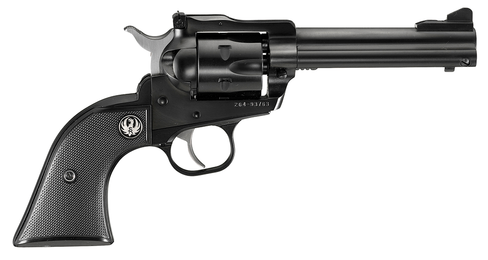Ruger 0623 Single-Six Convertible 22 LR/22 WMR 6rd 4.62" Blued Alloy Steel Barrel, Cylinder & Frame, Black Checkered Rubber Grip Transfer Bar Safety, Exposed Hammer 1 70101