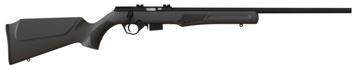 Rossi RB17H2111 RB17 Full Size 17 HMR 5+1, 21" Matte Black Button Rifled Free Floating Steel Barrel, Matte Black Stainless Steel Receiver, Black Fixed Monte Carlo Stock, Right Hand 1 100168