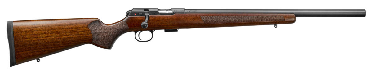 CZ-USA 02341 CZ 457 Varmint Full Size 22 WMR 5+1 20.50" Black Nitride Heavy Barrel Black Nitride Steel Receiver Turkish Walnut Fixed Varmint-Style Stock Right Hand 1 107718