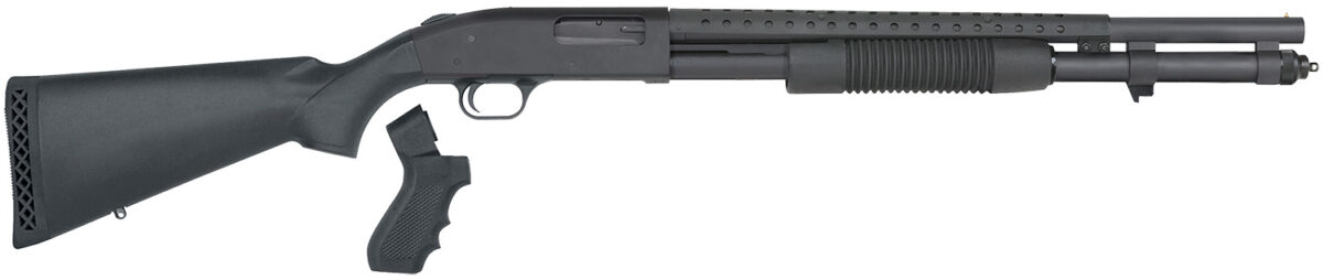 Mossberg 50694 590 Persuader 12 Gauge 3" 8+1 20" Cylinder Bore Heat-Shield Barrel Matte Blued Rec Black Synthetic Stock Includes Pistol Grip 1 120401
