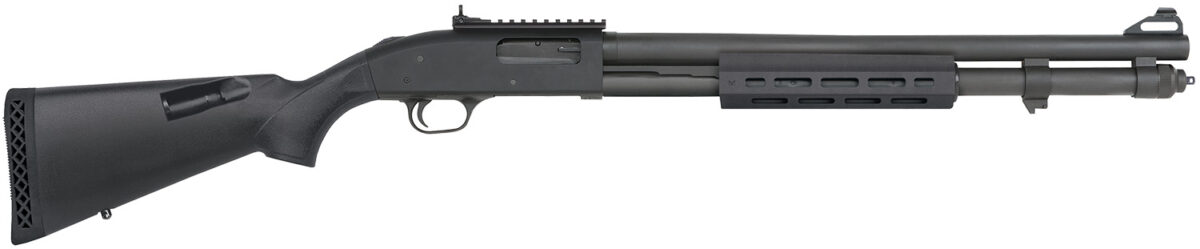 Mossberg 50768 590A1 Tactical 12 Gauge 3" 8+1 20" Cylinder Bore Barrel Black Rec with XS Ghost Ring Sights Black Fixed with Storage Compartment Stock Right Hand Includes M-LOK Handguard 1 120444