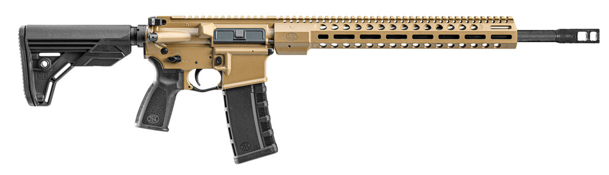 FN 36100676 FN 15 DMR3 5.56x45mm NATO 18" Barrel 30+1, FDE Cerakote Receiver, Black OEM Stock & Grip, Optic Ready 1 147421