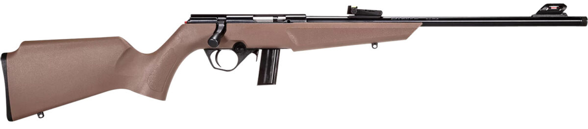 Rossi RB22L1611FDE RB22 Compact 22 LR 10+1, 16" Matte Black Button Rifled Free Floating Steel Barrel, Matte Black Stainless Steel Receiver, Flat Dark Earth Monte Carlo Stock, Right Hand 1 151215