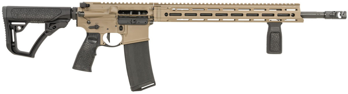 Daniel Defense 0212811090047 DDM4 V7 Pro 5.56x45mm NATO 18" 30+1, FDE Rec, Black OEM Overmolded Stock & Grip, Geissele Trigger 1 154045