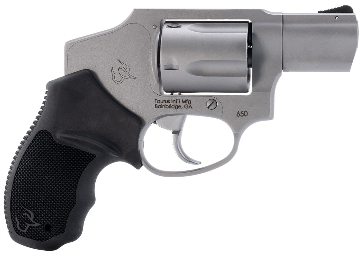 Taurus 2-650129 650 Small 357 Mag 38/Special +P 5 Shot 2" Stainless Steel Barrel, Cylinder & Frame, Black Rubber Grip, Transfer Bar Safety, Concealed Hammer 1 170146