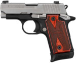Sig Sauer 238380TXR3 P238 Two-Tone 380ACP 6/7rds 2.70" Stainless Bead Blast Slide Black Anodized Checkered Rosewood Grip 2 171349