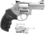 Taurus 2-692039 692 Medium 38 Special +P/357 Mag/9mm Luger 7 Shot 3" Matte Stainless Ported Barrel, Cylinder & Frame, Black Ribber Grip, Transfer Bar Safety, Exposed Hammer, 2 Cylinders 2 100192