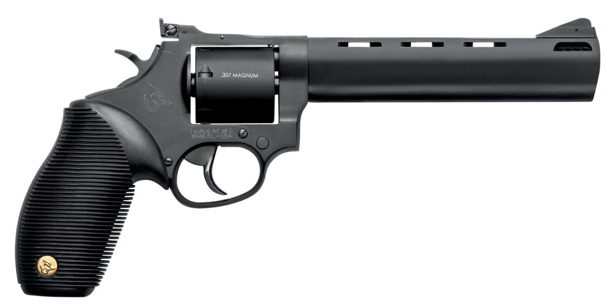Taurus 2-692061 692 Medium 38 Special +P/357 Mag/9mm Luger 7 Shot 6.50" Matte Black Vent Rib Barrel, Cylinder & Frame, Black Ribber Grip, Transfer Bar Safety, Exposed Hammer, 2 Cylinders 1 100193