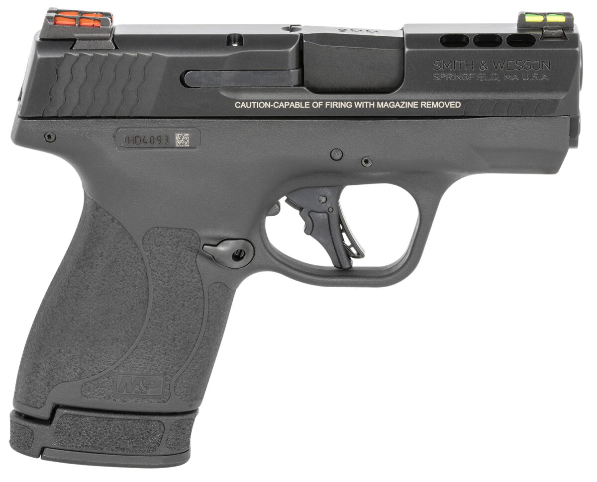 Smith & Wesson 13254 M&P Performance Center Shield Plus 9mm Luger 3.10" Ported Barrel 10+1 Or 13+1, Black Polymer Frame, Ported Armornite Slide, Fiber Optics Sights, Manual Safety 1 134514