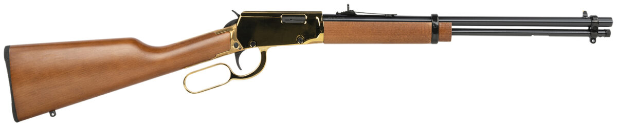 Rossi RL22181WD-GLD1 Rio Bravo 22 LR 15+1 18" Polished Black Barrel, Gold Metal Rec, Hardwood Furniture 1 140074
