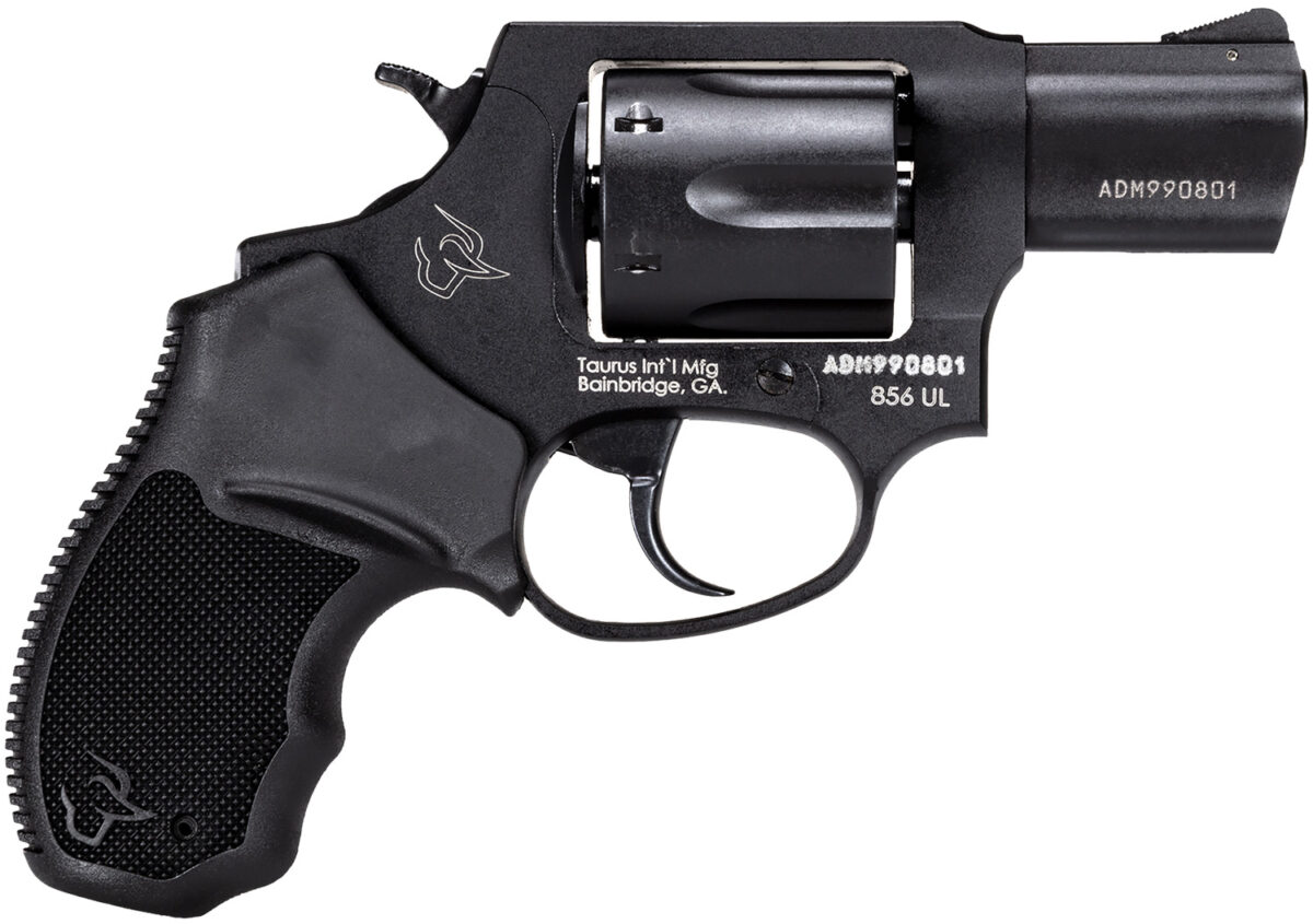 Taurus 2-85621UL 856 Ultra-Lite Small Frame 38 Special +P 6 Shot 2" Matte Black Carbon Steel Barrel & Cylinder, Matte Black Anodized Aluminum Frame, Black Finger Groove Rubber Grip 1 147415