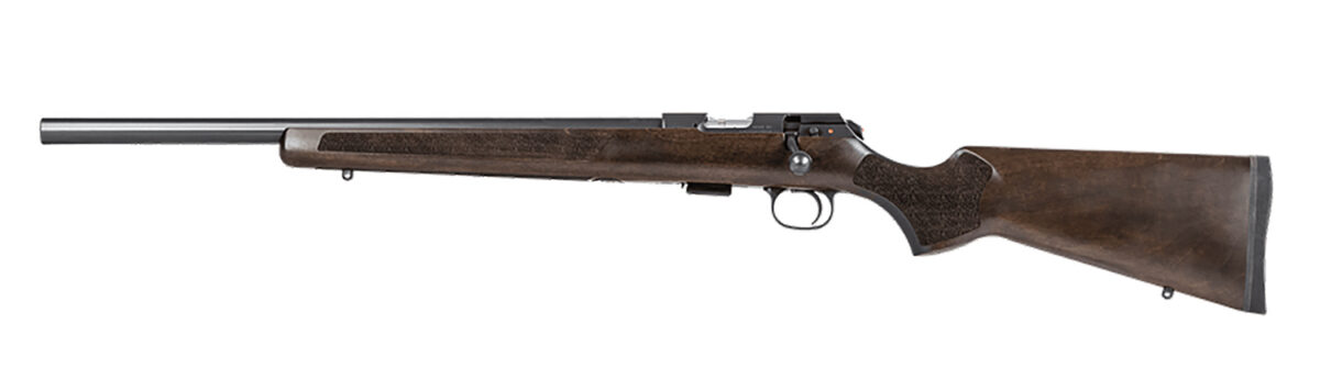 CZ-USA 02392 457 Varmint 22 LR 5+1 20.50" Black Nitride Heavy Barrel, Black Nitride Stainless Steel Grooved Receiver, Wood Stockn Left Hand 1 147501