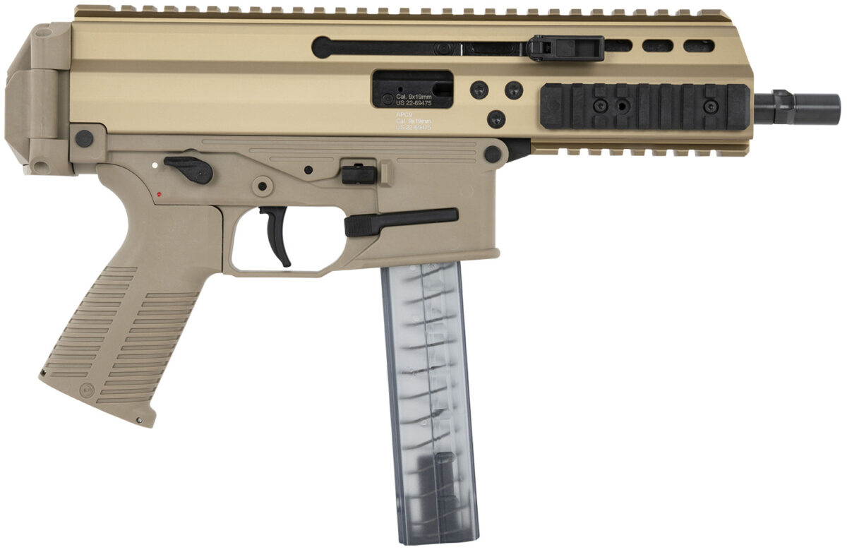 B&T Firearms 36039CT APC SD 9mm Luger 30+1 6.80" Black Steel Barrel, M-LOK Handguards, Coyote Brown Anodized Aluminum Picatinny Rail Receiver, Coyote Polymer Grips, Ambidextrous 1 148925