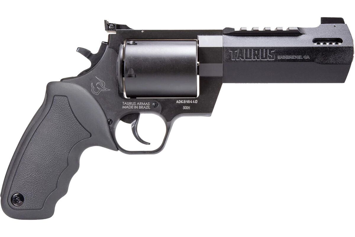 Taurus 2500051RH Raging Hunter Large Frame 500 S&W Mag 5rd 5.12" Black Ported/Target Crown Barrel, Matte Black Oxide Cylinder, Black Steel Frame, Black Rubber Grip 1 150916