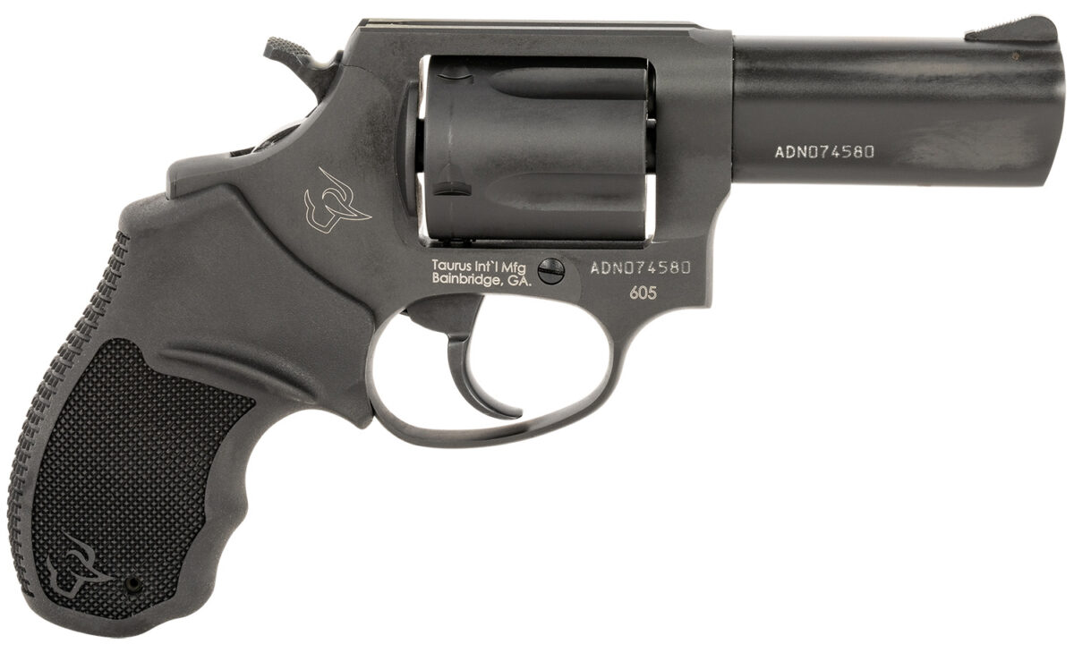 Taurus 2605P31 605 T.O.R.O. Small Frame 357 Mag/38 Special +P 5rd 3" Matte Black Stainless Steel Barrel, Cylinder & Frame, Extended Ejector Rod, Black Rubber Grip, Transfer Bar Safety, Optics Ready 1 150924