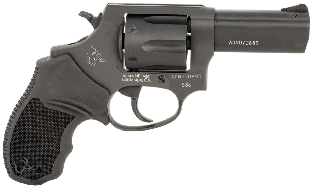 Taurus 2-856P31 856 T.O.R.O. Small 38 Special +P 6 Shot 3" Matte Black Stainless Steel Barrel, Cylinder & Frame, Black Rubber Grip, Transfer Bar Safety, Exposed Hammer 1 150928