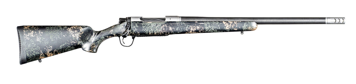 Christensen Arms 8010632200 Ridgeline FFT 7mm PRC 3+1 22" Carbon Fiber/Threaded Barrel, Burnt Bronze Cerakote Rec, Green with Black/Tan Accents Stock 1 151304