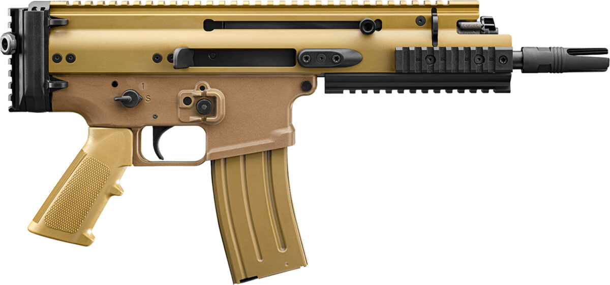 FN 38101241 SCAR 15P 5.56x45mm 30+1 7.50" Chrome Lined Steel Barrel, Flat Dark Earth Anodized Aluminum Picatinny Rail Receiver, FDE Polymer Grip, Ambidextrous 1 151370