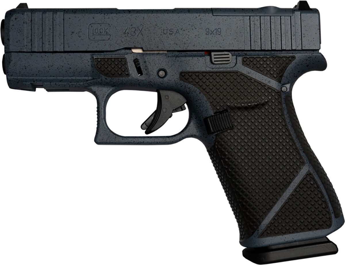 Glock UX4350204FRMOSNURBST G43X MOS Slim Sub-Compact Frame 9mm Luger 10+1 3.41" Black GMB Barrel Urban Stonewash Cerakote MOS Cut/Serrated Steel Slide & Polymer Frame w/Beavertail, Ambidextrous 1 168265