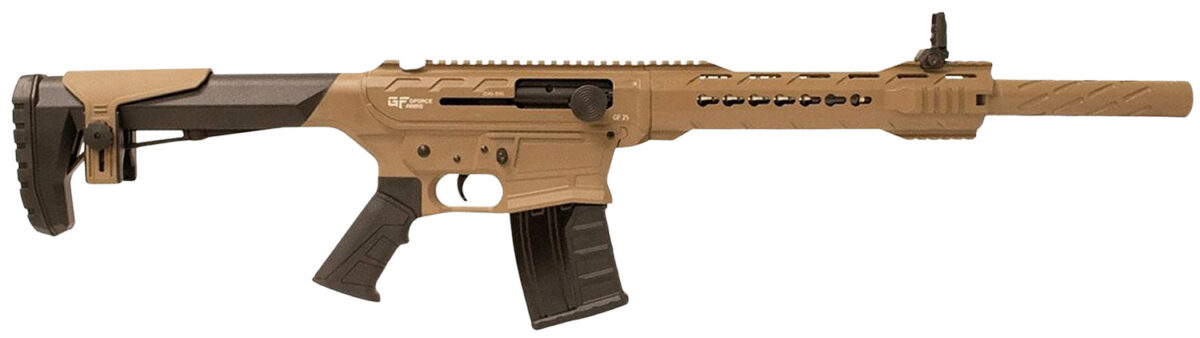 Gforce Arms GF2512FDE GF25 12 Gauge Semi-Auto 3" 5+1 20" Flat Dark Earth Cerakote Threaded Barrel Flat Dark Earth Cerakote Receiver, Black Synthetic Stock 1 168483