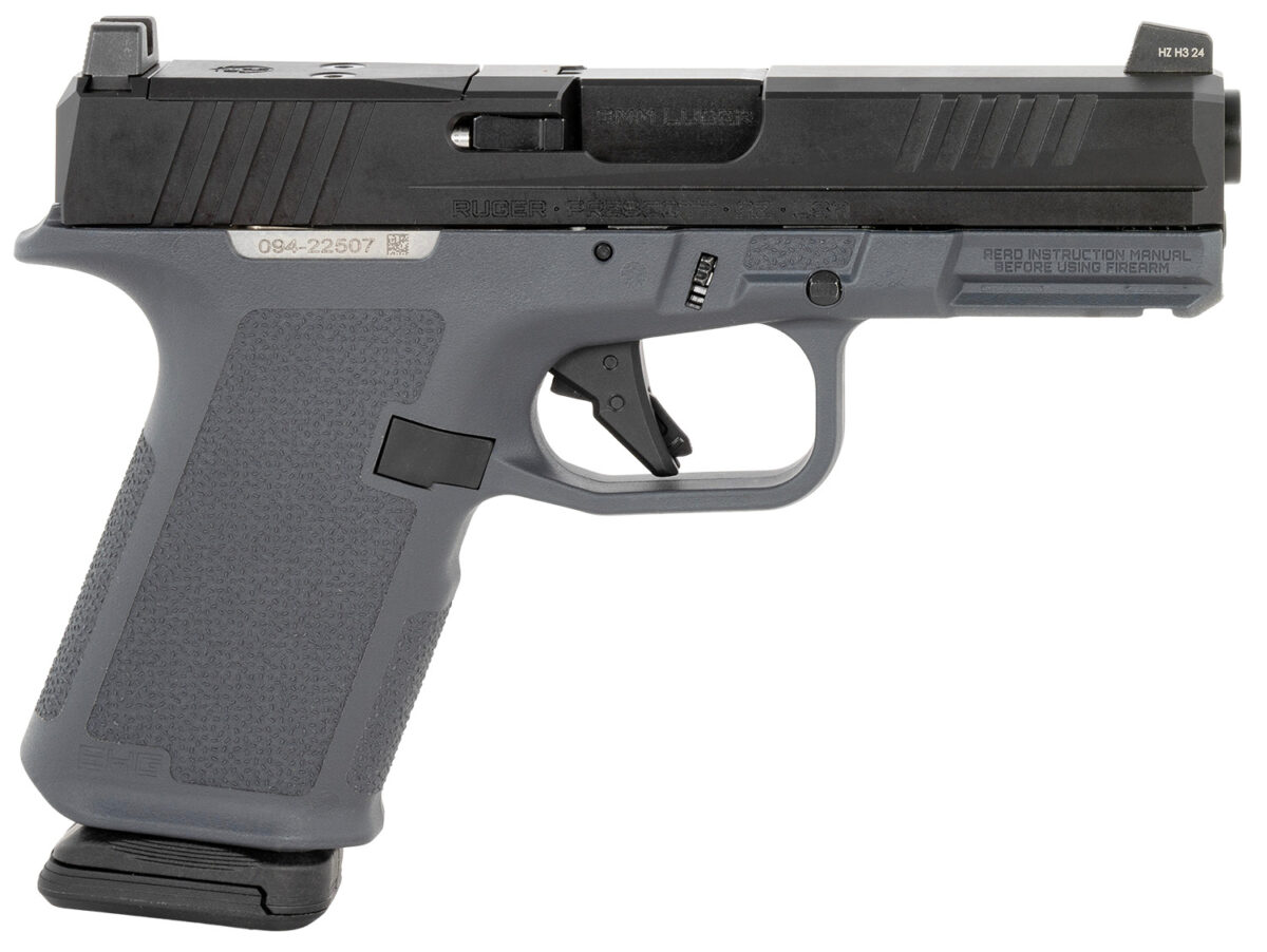 Ruger 19400 RXM 9mm 15+1 4" Black FNC Nitride Steel Barrel, Black FNC Nitride Optic Ready/Serrated Alloy Steel Slide, Stealth Gray Polymer Frame w/Accessory Rail, Stealth Gray Magpul Enhanced Grip 1 173902