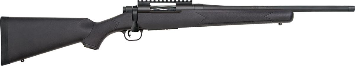 Mossberg 28231 Patriot Carbine 450 Bushmaster 5+1 18" Matte Blued Threaded Bull Barrel, Matte Blued Picatinny Rail Receiver, Black Fixed Synthetic Stock 1 174369