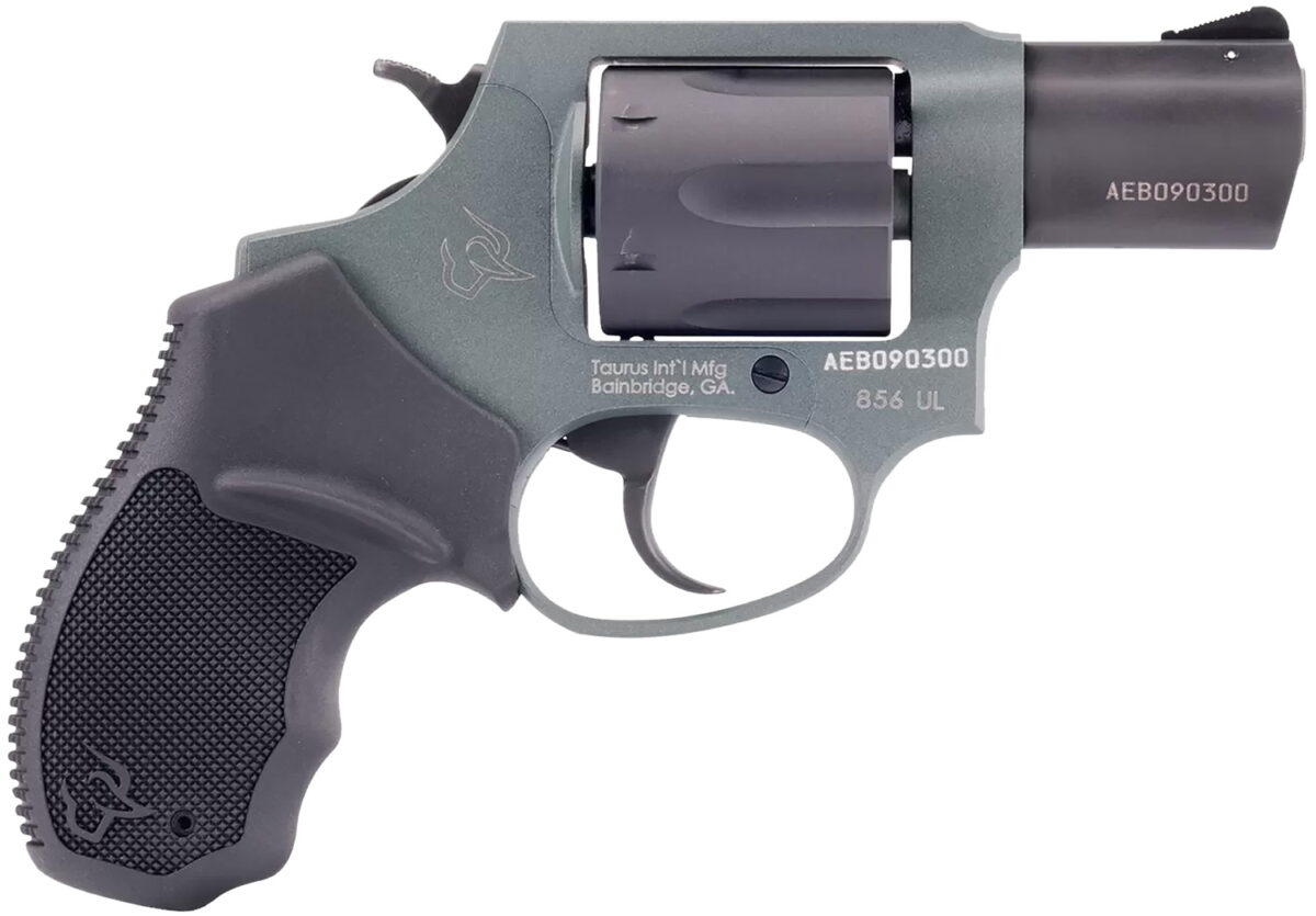Taurus 2-85621ULC27 856 Ultra-Lite Small 38 Special 6 Shot 2" Matte Black Alloy Steel Barrel & Cylinder, Cerakote Charcoal Green Aluminum Frame, Transfer Bar Safety, Exposed Hammer 1 174527
