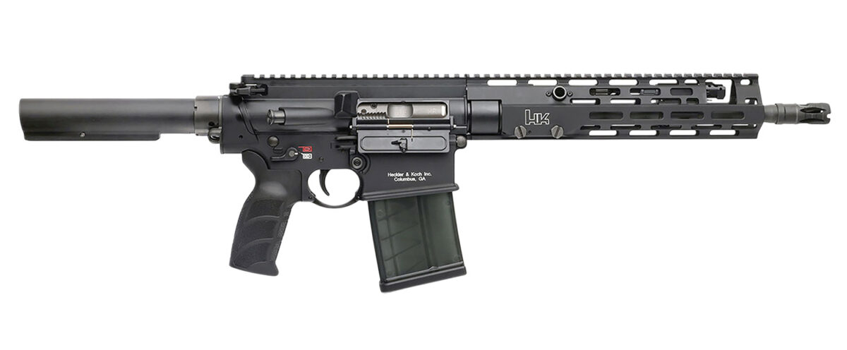 HK 81001052 MR762 A4 7.62x51mm 20+1 13" Threaded Barrel, M-LOK Handguard, Black Receiver w/Picatinny Rail, Black Pistol Tube, Black Ergonomic Grip 1 187303