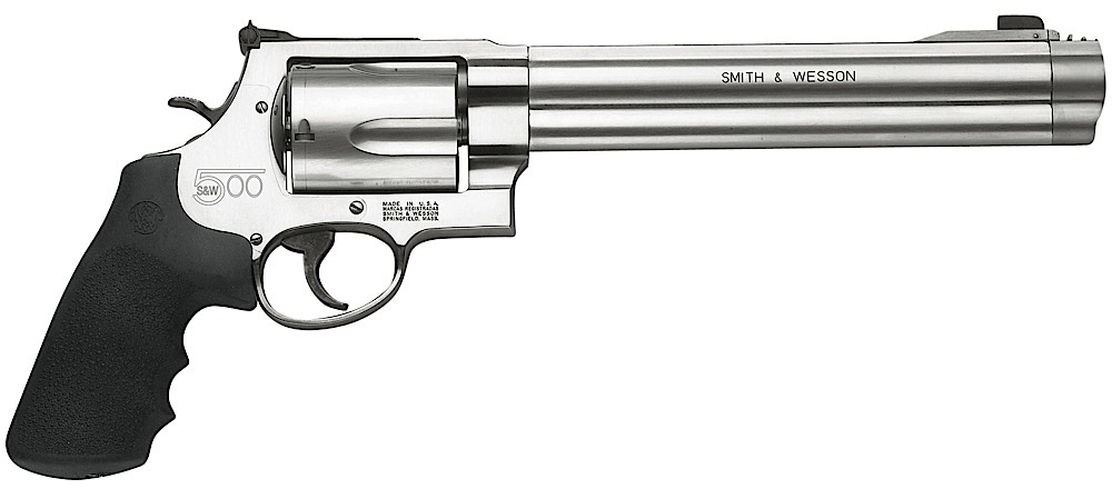 Smith & Wesson 163500 Model 500 500 S&W Mag Stainless Steel 8.38" Barrel & 5rd Cylinder, Satin Stainless Steel X-Frame, Fixed Compensator, Internal Lock 1 26652