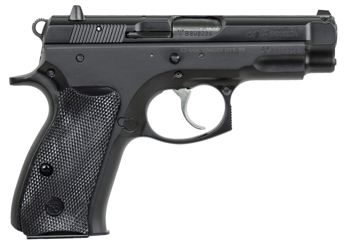 CZ-USA 01190 CZ 75 Compact 9mm Luger 10+1 3.75" Black Steel Barrel & Serrated Slide, Black Polycoat Steel Frame w/Beavertail, Black Plastic Grip, Right Hand 1 31184