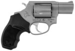 Taurus 2-905029 905 Small 9mm Luger 5 Shot 2" Matte Stainless Steel Barrel, Cylinder & Frame, Black Finger Grooved Rubber Grip, Transfer Bar Safety, Exposed Hammer 2 32371
