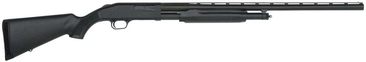 Mossberg 56420 500 All Purpose Full Size 12 Gauge Pump 3" 5+1 28" Matte Blued Vent Rib Barrel, Matte Blued Integral Scope Mount Steel Receiver, Fixed Black Synthetic Stock, Right Hand, Accu-Set Chokes 1 46979