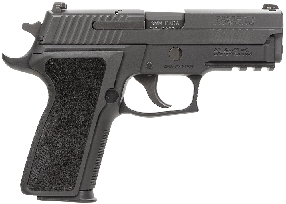 Sig Sauer 229R9ESECA P229 Compact Enhanced Elite *CA Compliant 9mm Luger 3.90" 10+1 Black Hardcoat Anodized Black 1-Piece Ergo Grip 1 77846