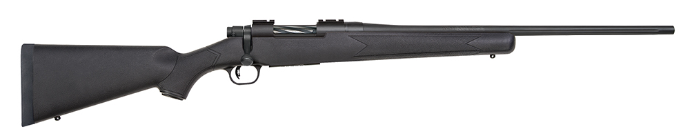 Mossberg 27851 Patriot Full Size 7mm-08 Rem 4+1 22" Matte Blued Fluted Barrel, Drilled & Tapped Matte Blued Stainless Steel Receiver, Black Fixed Synthetic Stock, Right Hand 1 97052