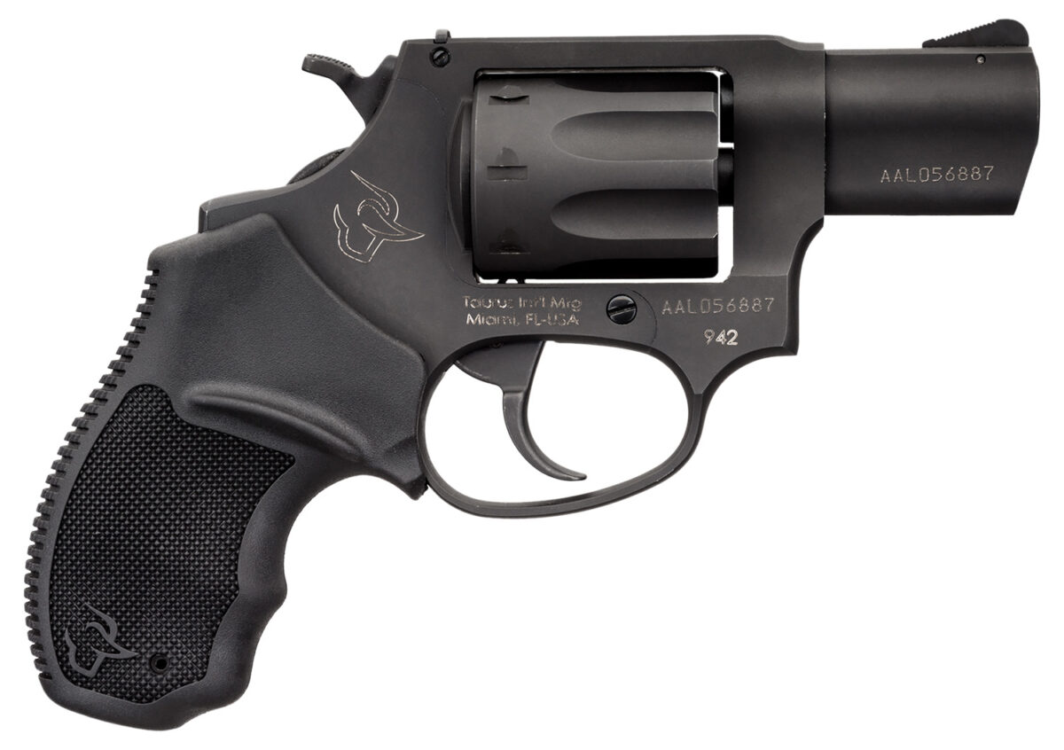 Taurus 2-942021 942 22 LR 8rd 2" Barrel, Overall Matte Black Finish Steel & Finger Grooved Black Polymer Grip 1 121950