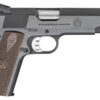 Springfield Armory PX9419 1911 Garrison 9mm Luger 9+1, 5" Stainless Match Grade Steel Barrel, Blued Serrated Carbon Steel Slide, Carbon Steel Frame w/Beavertail, Thin-Line Wood Grip 2 146572