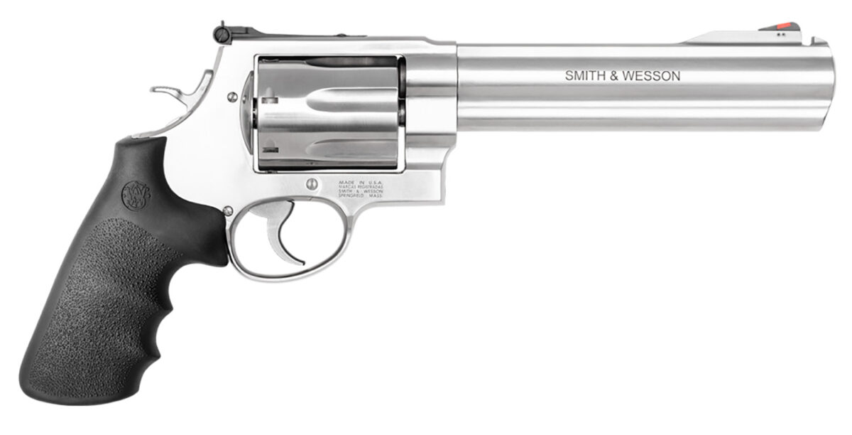 Smith & Wesson 13331 Model 350 X-Frame 350 Legend 7 Shot 7.50" Satin Stainless Steel Barrel, Cylinder & Frame, Black Finger Grooved Grip, Internal Lock Safety, Exposed Hammer 1 148609