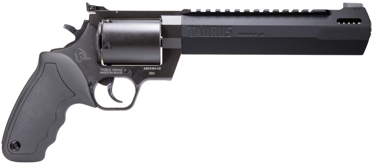 Taurus 2500081RH Raging Hunter Large Frame 500 S&W Mag 5rd 8.38" Black Ported/Target Crown Barrel, Matte Black Oxide Cylinder, Black Steel Frame Black Rubber Grip 1 150920