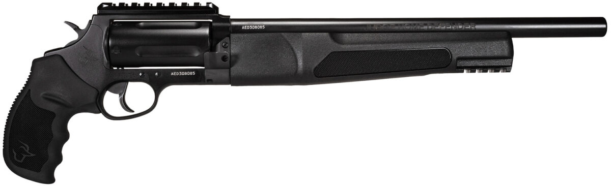Taurus 2JHD441013MAG Judge Home Defender Medium Frame 45 Colt (LC)/410 Mag 5rd, 13" Matte Black Steel Barrel, Cylinder & Frame w/Picatinny Rail, Black Rubber Grip, Exposed Hammer 1 158516