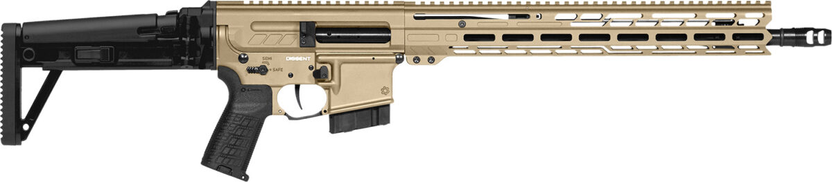 CMMG 60AA90CCT Dissent MK4 6mm ARC 10+1 (2) 16.10", Coyote Tan Rec/15" M-Lok Handguard, Side Charging Handle, Black Side Folding Stock & Zeroed Grip, Muzzle Brake, 60/90 Ambi Safety, Adj. Gas Block 1 160286